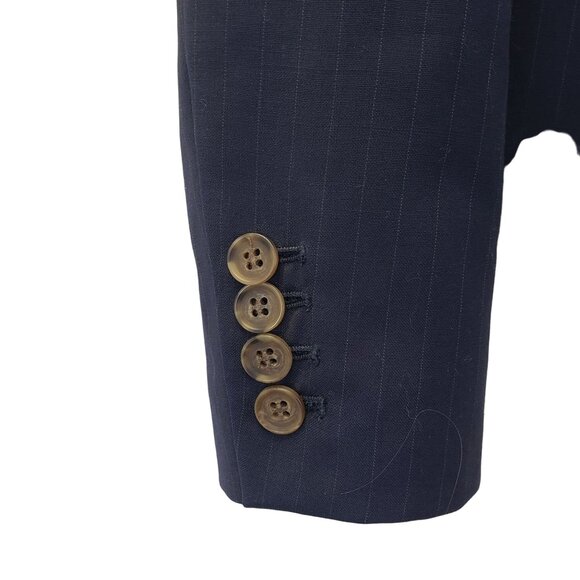 J. Crew Wool Blend Pinstripe Two Button Blazer Jacket Size 2 - Picture 6 of 7